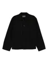 Lemaire Boxy Jacket Heavy Broken Twill Oversized Jacket In Black
