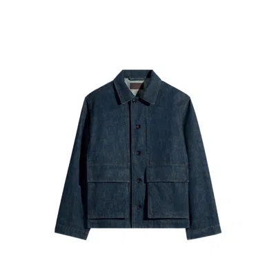 Lemaire Long-sleeve Denim Jacket In Green