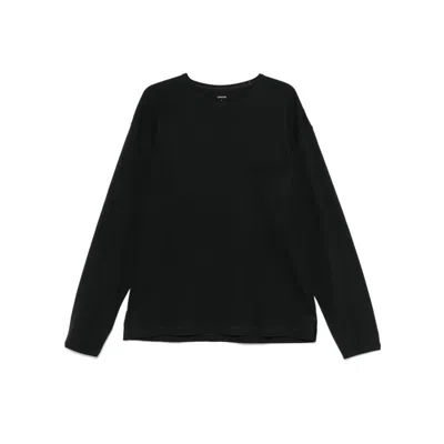 Lemaire Boxy Long-sleeved T-shirt With Minimalist Design In Black