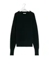 Lemaire Ribbed Wool Crewneck Sweatshirt In Black