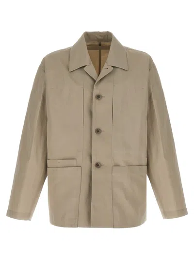 Lemaire Boxy Sb Workwear Jacket In Brown