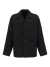 Lemaire 'collared Front Pockets Workwear Jacket' In Black