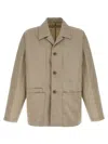 Lemaire 'tailored Workwear Jacket Back Vent' In Brown