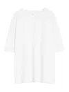 Lemaire T-shirt With Round Neck And Short Sleeves In Nude & Neutrals