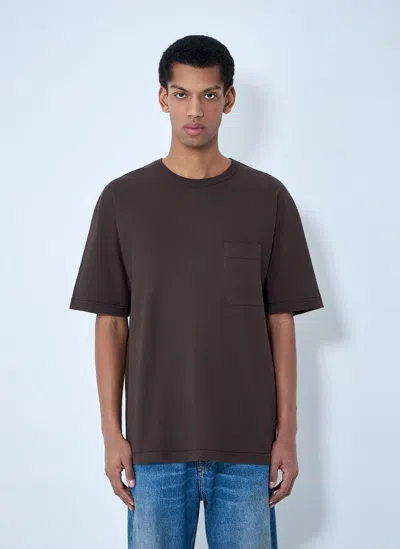 Lemaire Boxy Ss T-shirt In Brown