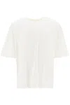 Lemaire T-shirt With Round Neck And Short Sleeves In Chalk (white)
