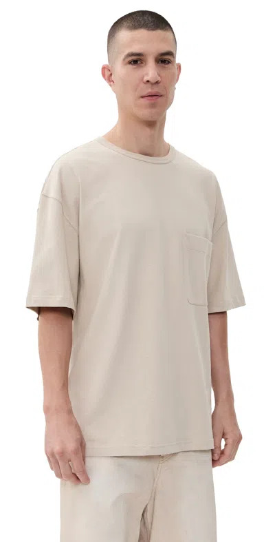 Lemaire Boxy T-shirt Warm Beige In Neutral