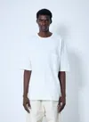 Lemaire T-shirt With Round Neck And Short Sleeves In White