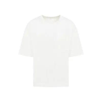 Lemaire Boxy White Cotton-linen T-shirt