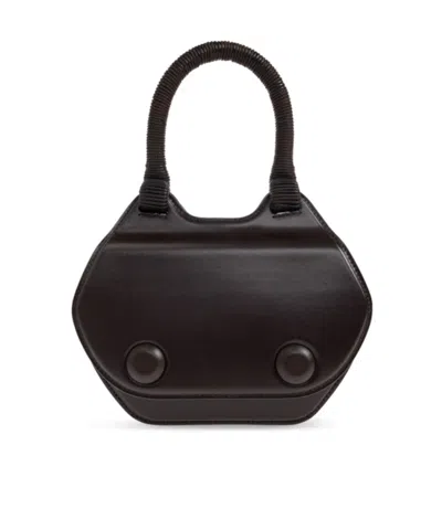Lemaire Braided-handle Tote Bag In Brown