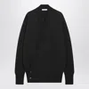 Lemaire Hooded Wrap Cardigan Button Detail In Black