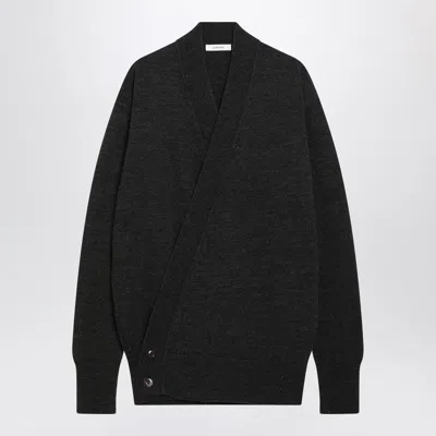 LEMAIRE LEMAIRE BROWN ALPACA WRAP CARDIGAN
