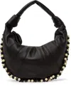 Lemaire Brown Beaded Mini Fortune Croissant Bag In Br490 Dark Chocolate