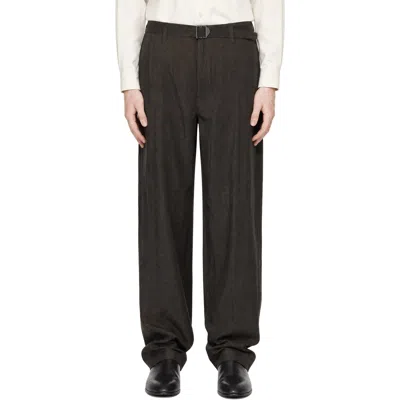 Lemaire Brown Belted Loose Trousers