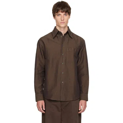 Lemaire Brown Button Down Shirt