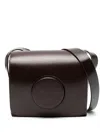 LEMAIRE BROWN CAMERA LEATHER CROSS BODY BAG