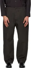 Lemaire Brown Carrot Trousers In Brown