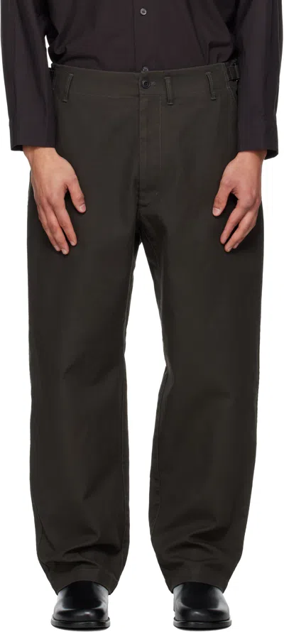 Lemaire Brown Carrot Trousers