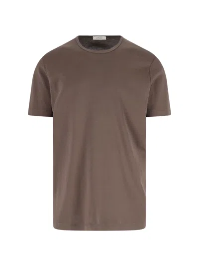 Lemaire Brown Classic Crew Neck Cotton T-shirt