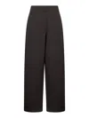 Lemaire Brown Cotton Fleece Relaxed Large Trousers In Multi
