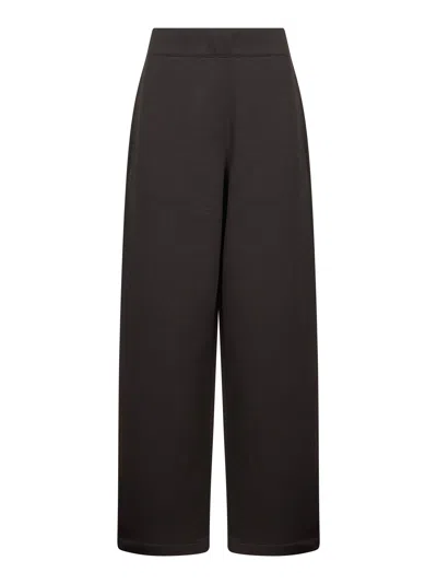 Lemaire Brown Cotton Fleece Relaxed Large Trousers In Multi