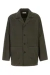 Lemaire Brown Cotton Jacket In Green