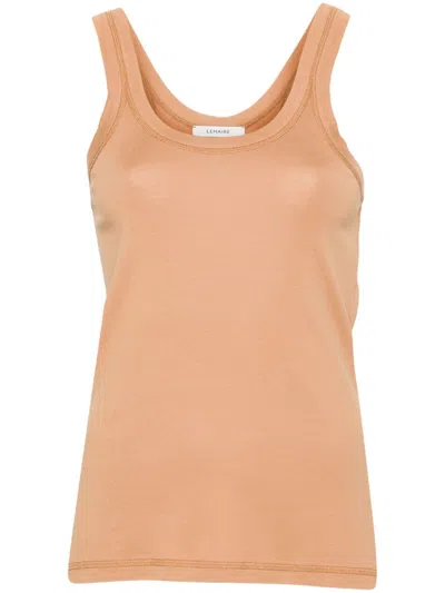 LEMAIRE BROWN COTTON TANK TOP