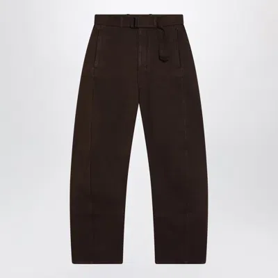 Lemaire Brown Cotton Trousers With Belt