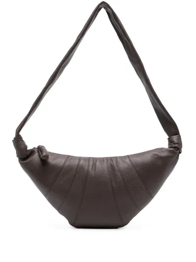 Lemaire Medium Croissant Shoulder Bag In Dark Chocolate