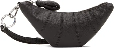 Lemaire Brown Cross-body Croissant Coin Pouch In Black