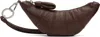 Lemaire Brown Crossbody Croissant Coin Pouch In Br503 Roasted Pecan