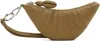 Lemaire Brown Crossbody Croissant Coin Pouch In Gr676 Drk Khaki