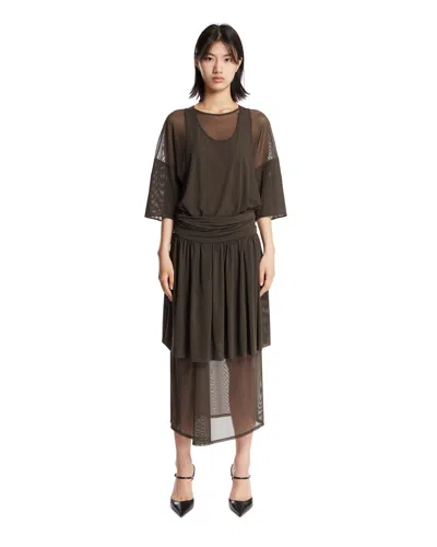 Lemaire Brown Double-layer Dress