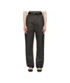 Lemaire Shiny Coated Dropped Crotch Pants In Dark Chocolate