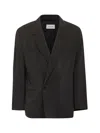 LEMAIRE BROWN DRY SILK SOFT DB JACKET