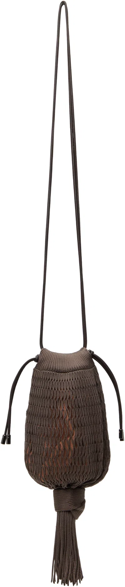 Lemaire Brown Filt Edition Octopus Pouch In Br002 Marron Glacã‰