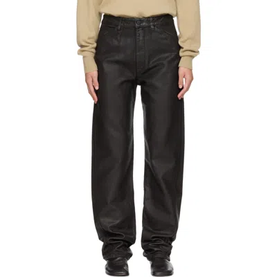 Lemaire Brown Five Pockets Twisted Jeans In Br532 Licorice