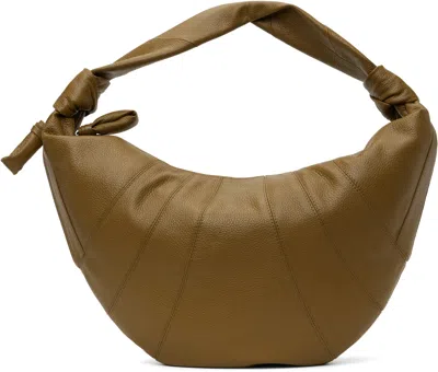 Lemaire Brown Fortune Croissant Bag In Gr676 Bronze Khaki