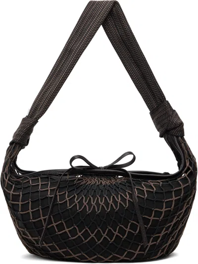 Lemaire Brown Fortune Croissant Filt Bag