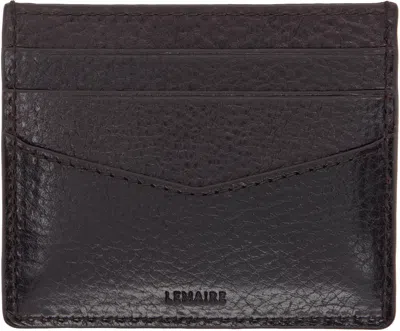 Lemaire Brown Gear Card Holder In Black