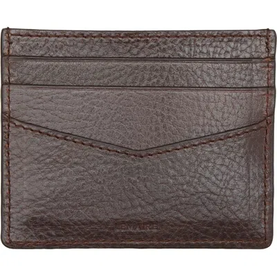 Lemaire Brown Gear Card Holder In Br302 Cherrywood