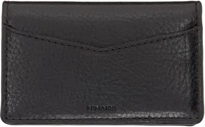 Lemaire Brown Gear Pocket Organizer Card Holder In Black