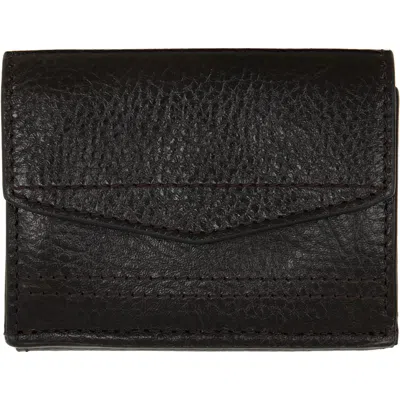 Lemaire Brown Gear Trifold Leather Wallet In Espresso
