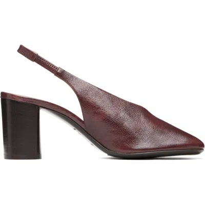 Lemaire Brown Glove Slingback 80 Heels In Re387 Amaretto