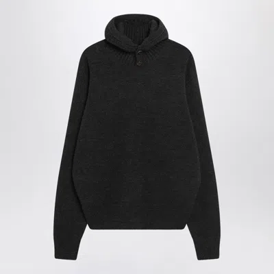 LEMAIRE LEMAIRE BROWN HOODED SWEATER