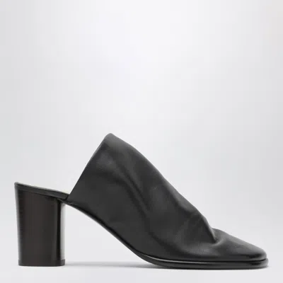 Lemaire Brown Lambskin Mules With Block Heel In Multi