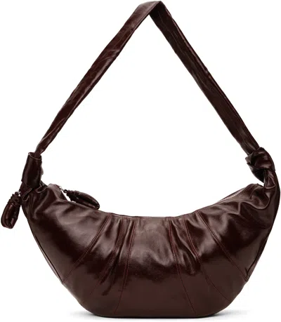 Lemaire Brown Large Croissant Bag In Br401 Chocolate Fond