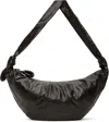 Lemaire Brown Large Croissant Bag In Br501 Dark Tobacco