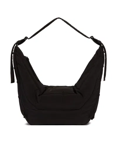 Lemaire Brown Large Soft Game Bag In Black