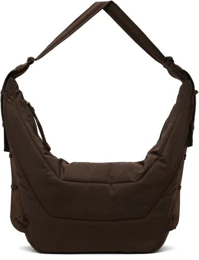Lemaire Brown Large Soft Game Bag In Br520 Shiitake